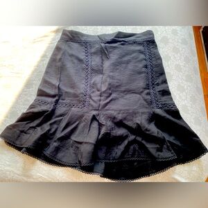 NWOT True Black Ann Taylor Ruffle Hem Skirt